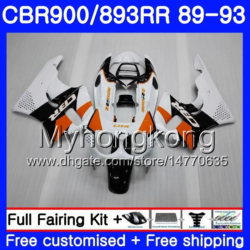 Body stock white new For HONDA CBR 893RR 900RR CBR900RR CBR893RR 89 90 91 92 93 253HM.4 CBR900 CBR893 RR 1989 1990 1991 1992 1993 Fairings