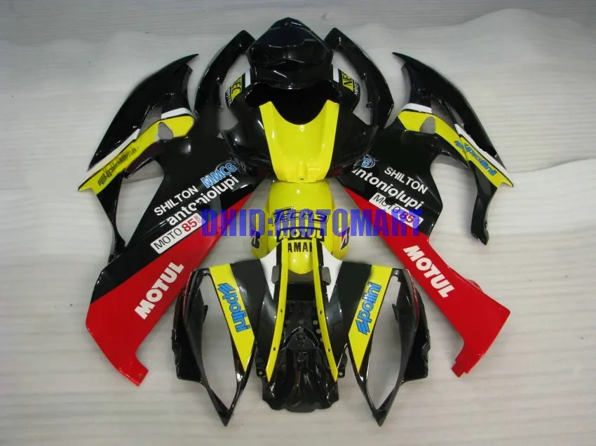 Injectie Mold Fairing Kit voor Yamaha YZFR6 06 07 YZF R6 2006 2007 YZF600 ABS Geel Red Black Backings Set + Gifts Yi02