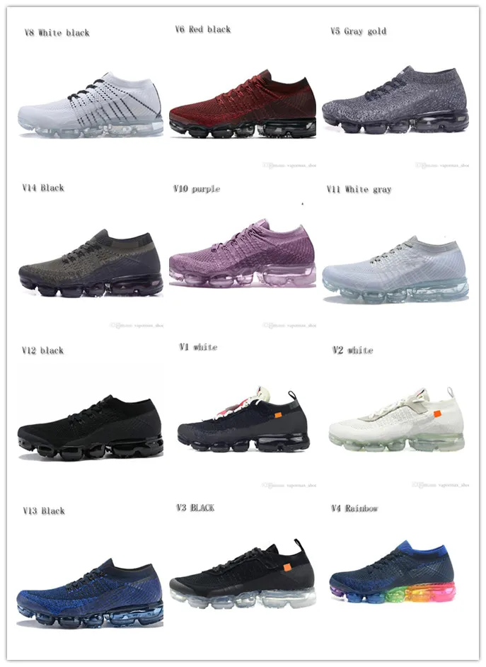 2019 Nike Air Vapormax designer shoes breathable high version running shoes with logo