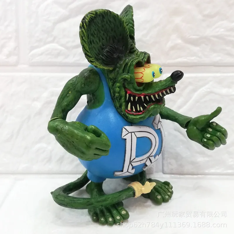 12cm Tales of the Rat Fink Crazy Mouse Fink Model Toys Home Ornaments Anime Collectible Toy