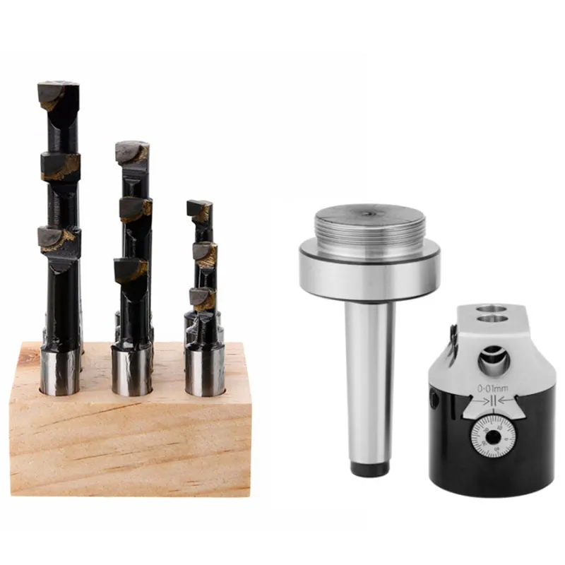 Frshpping 1 Set Taper Collet Chuck Holder Lathe Milling Cutter MT2 Boring Head Tool Holder High-carbon Steel Cutting Machine Adapter