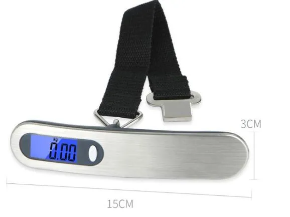 Kutu Yüksek Kalite ile Bagaj Ölçek Ağırlık Denge Asma Taşınabilir Seyahat 110lb / 50kg LCD Dijital