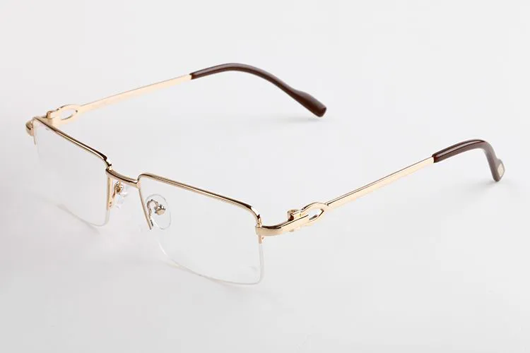 Partihandel-Märke Designer Solglasögon för kvinnors mode solglasögon Wrap Solglasögon Rimless Fine Wire Frame Coating Mirror Lens Lunettes