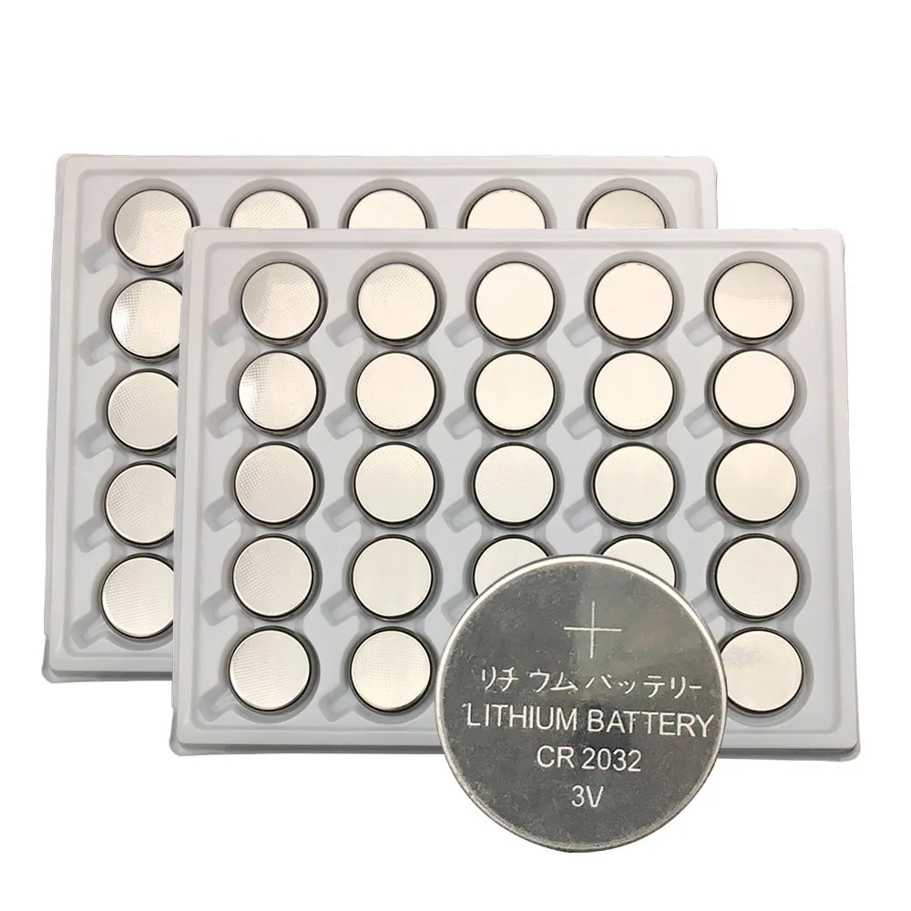 الموردين يبيعون 500pcs 3v CR2032 Button Cell Battery 5004LC BR2032 ECR2032 CR 2032 بطاريات