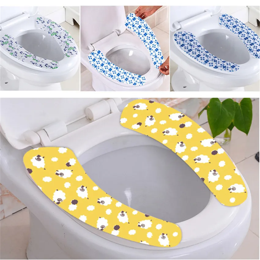 WC Sticky Mat Seat Cover Pad Household Reuseable suave Toilet Seat Cover Aqueça Healty Toilet Tampa