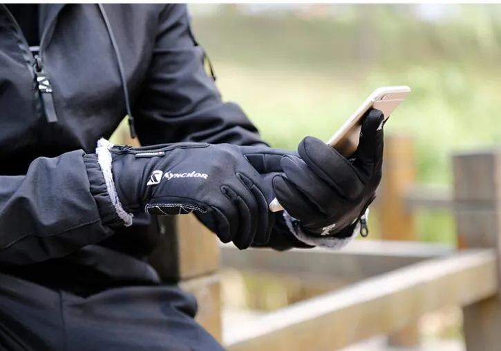2020 förtjockning pekskärm handske kallt bevis män kvinnor sport handskar fleece förtjockad vinter utomhus ridning varm vattentät träning yakuda