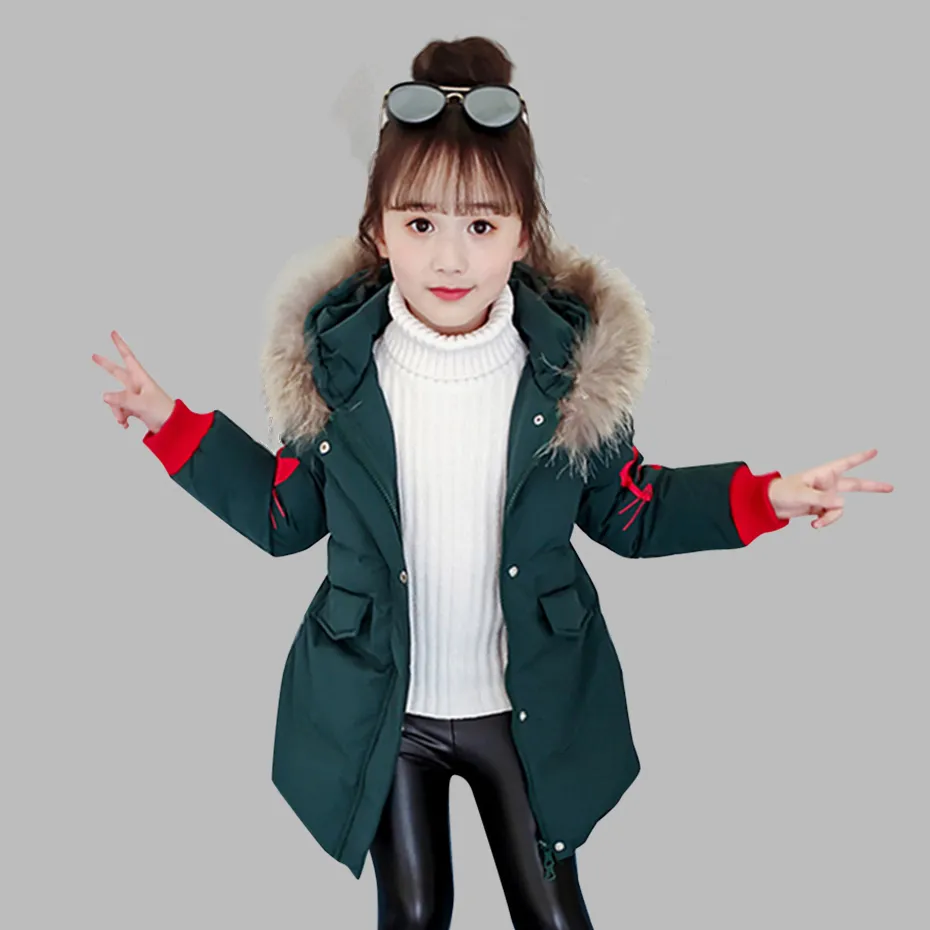 Coat For Girl Cat Embroidery Coat For Girls Long Sleeve Kids Coats