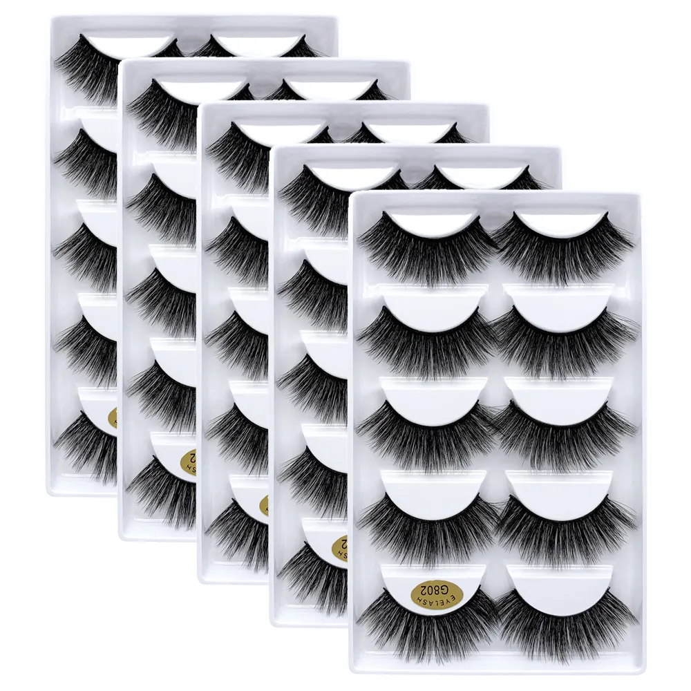 25 Pairs 3d Mink Lashes Wholesale Natural False Eyelashes 3d Mink Eyelashes Soft Makeup Extension False Lashes