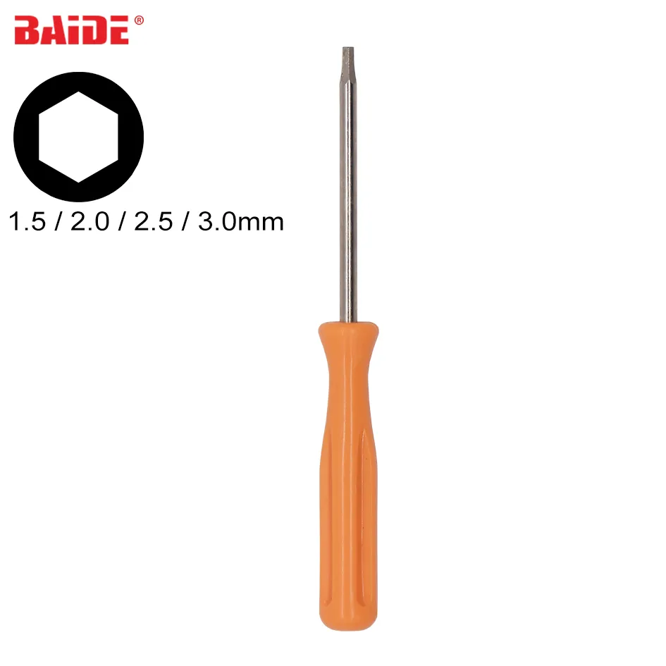 1.5mm 2.0mm 2,5 mm 3,0 mm z uchwytem Hexagonal Wkrętownik Sześciokąt Klucz Hex Key Allen Driver 500 sztuk / partia