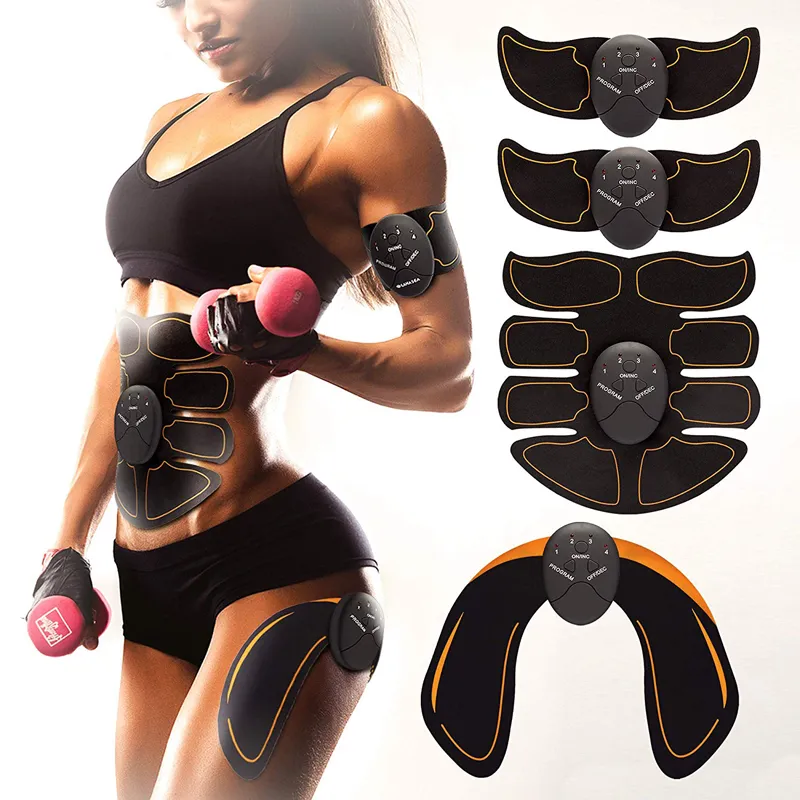 Stimulateur ABS EMS Massage musculaire Electro abdos Entraîneur de muscles abdominaux Appareil Ceinture tonifiante Entraînement Fitness Corps pour Bras Jambe