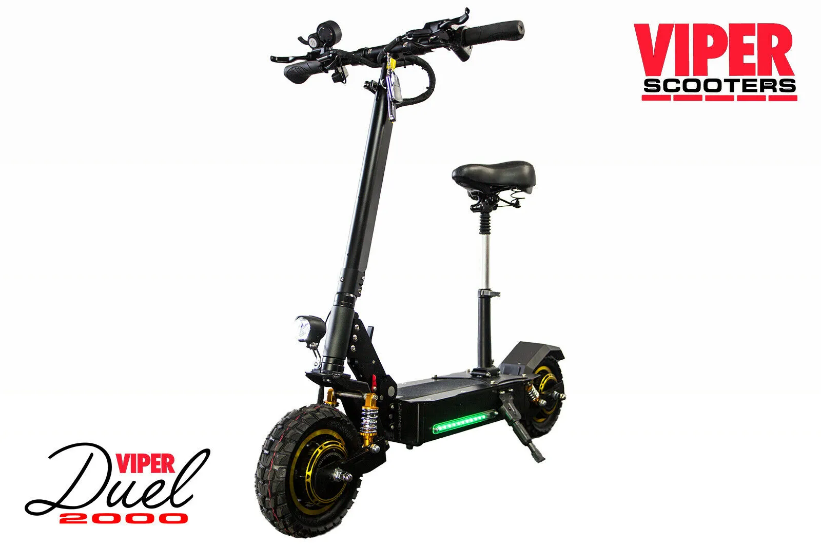 Electric Scooter 1000W 60V Viper Duel New 2020 Model, 2 X 1000W Motors