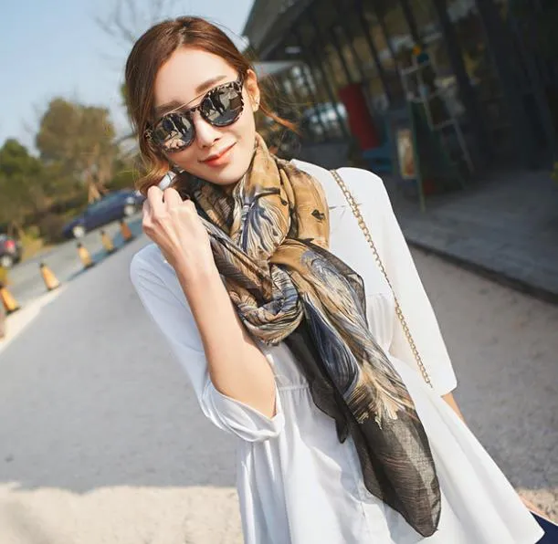 Hurtownia Moda Nowa Koreańska bawełniana Modele wybuchu Proste Szycie Szaliki Wild Hot Scarf