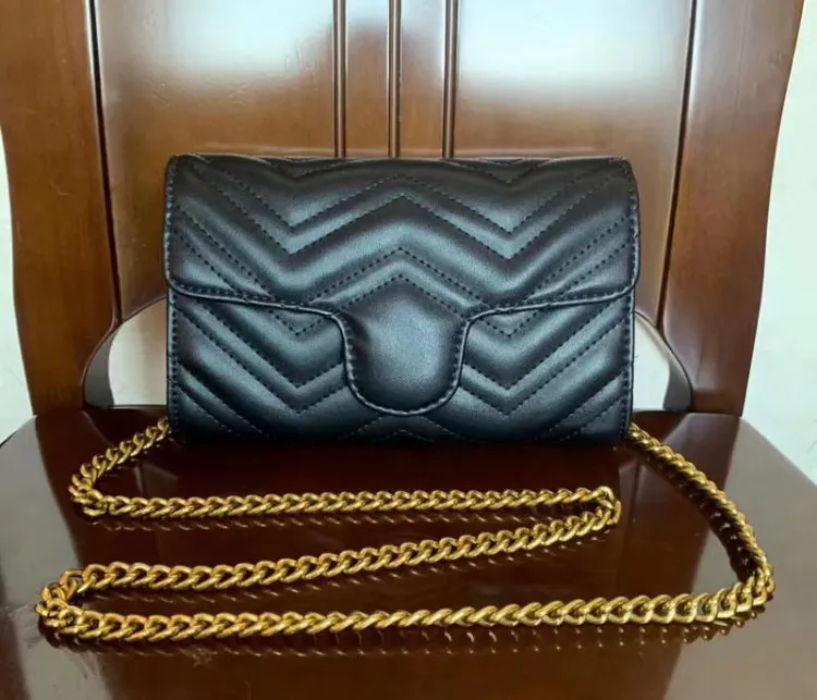 Gorąca sprzedaż mody vintage torby na ramię czarne torby designerskie portfele do damskiej skórzanej łańcucha torba crossbody 5 kolorów 21x5x13 cm