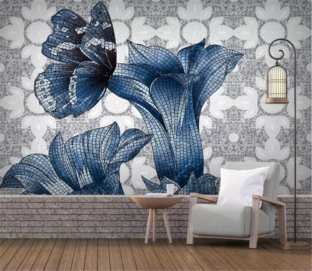 3Dデジタルプリント壁紙HD手描きの大きな花の壁紙美しく装飾的な実用的な壁紙