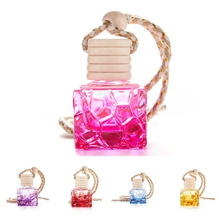 NUOVO colorato quadrato portatile mini bottiglia di profumo bottiglia di vetro spessa bottiglia vuota auto moderna decorazione Homeware T2I51136