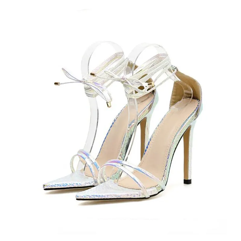 Big Size 43 Women Sandals High Heels Qupid Shoes Strap Sandals