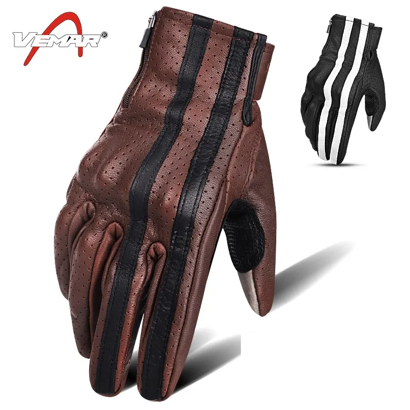 Nuevos guantes todoterreno de carreras de cuero para hombre, guantes de caballero para bicicleta, guantes de dedo completo para motocicleta, guantes anticaída para ciclismo, impermeables 2 262I