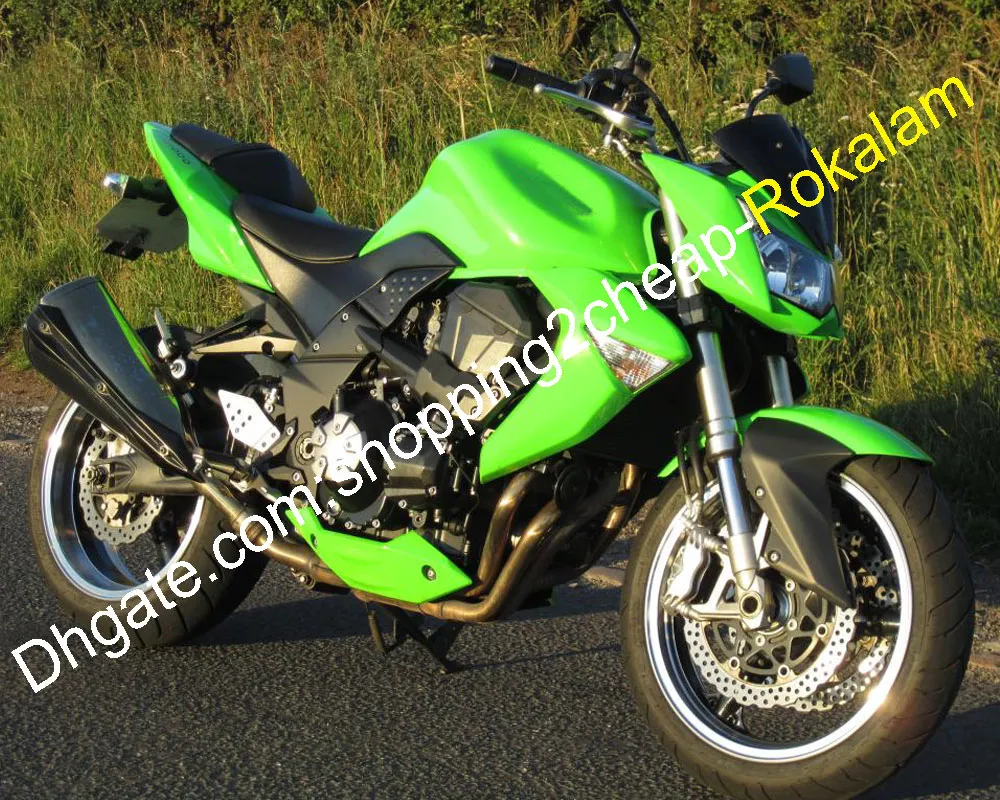 Motorcykel Fairing Kit för Kawasaki Z1000 2007 2008 2009 Z 1000 07 08 09 Green ABS Body Cowling Aftermarket Kit