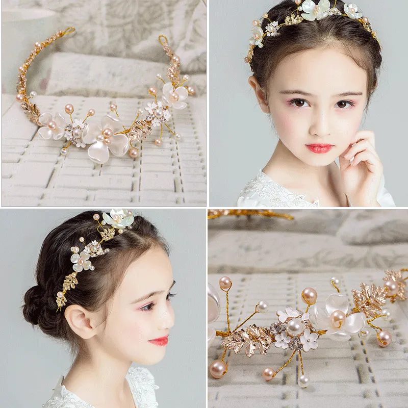 Baby Girl Luxury Pearl Headbands Girl Wedding Hair Bands Children Hair