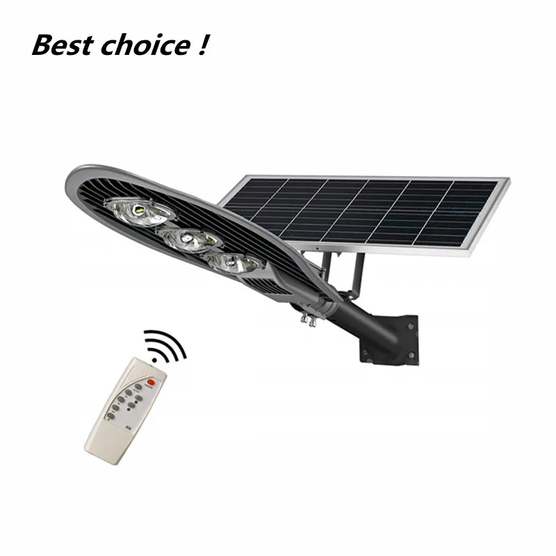 LED Solar Street Lights 150w met afgelegen en lichte controle IP65 Waterdichte 15000LM Commerciële Zonne-gebied Licht Buiten Super Heldere Stab