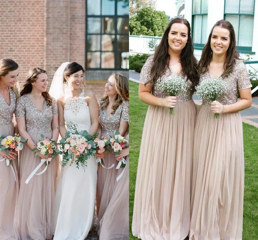 blue dress for baby girl Rose Pink Sequin Bridesmaid Dresses Mermaid Strapless