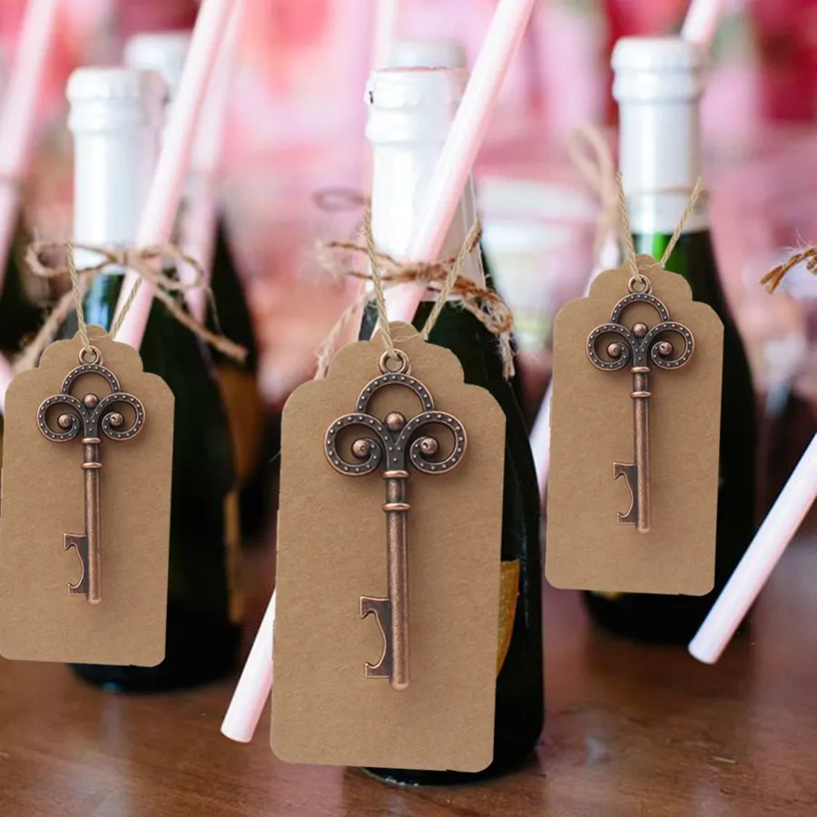 Wedding Gifts For Guests Wedding Souvenir Gifts Party Favors Skeleton Bottle Opener +tags Wedding Favors And Gifts RRA2061