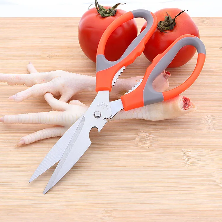 Rubber Handle Multifunctional Kitchen Left Handed Kitchen Scissors