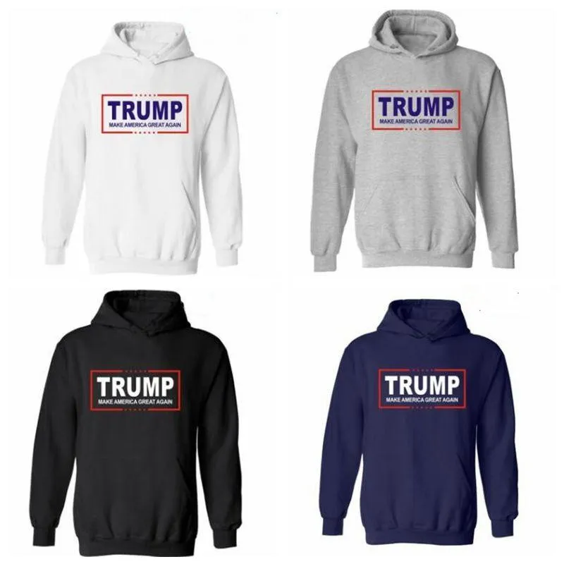 Trump Felpe con cappuccio Donald Felpe unisex Designer Giacche Gioventù Casual Manica lunga Cappotto con cappuccio Moda Hip Hop Outwear Maglione Pullover C6050