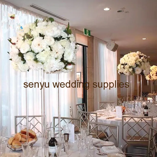 Ensemble De Supports De Fleurs De Mariage, Vase En Acrylique, Support De Colonne Transparent De 23.6 Pouces De Hauteur, Présentoir Géométrique Pour Décoration De Fête De Mariage à Domicile, 10 Pièces