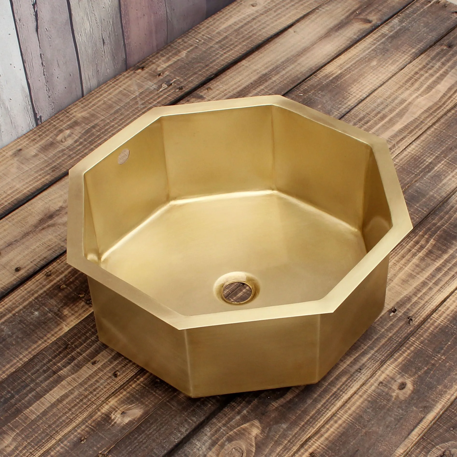 Brass Kitchen Sink Retro Nordic Octagonal Brass Under The Basin Basin