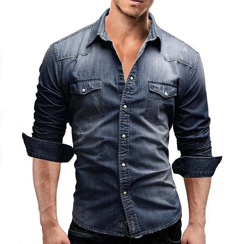 3xl denim best sale shirts