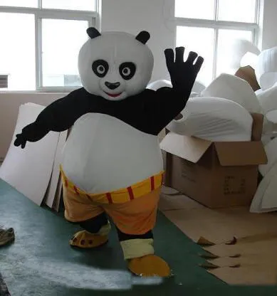 2019 de alta calidad de Kung Fu Panda traje de la mascota del personaje de dibujos animados traje Kungfu Panda vestir traje adulto tamaño