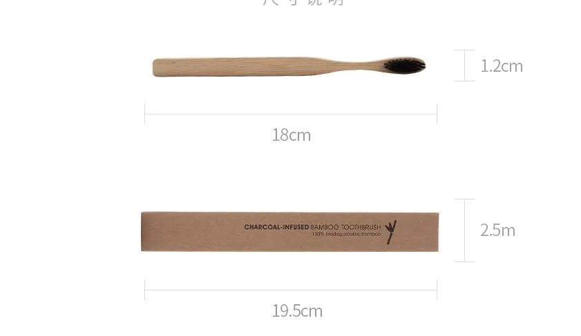 Bamboo Toothbrush Soft Nylon Capitellum Toothbrush With Box Packaging Oral Hygiene Whitening Toothbrushes