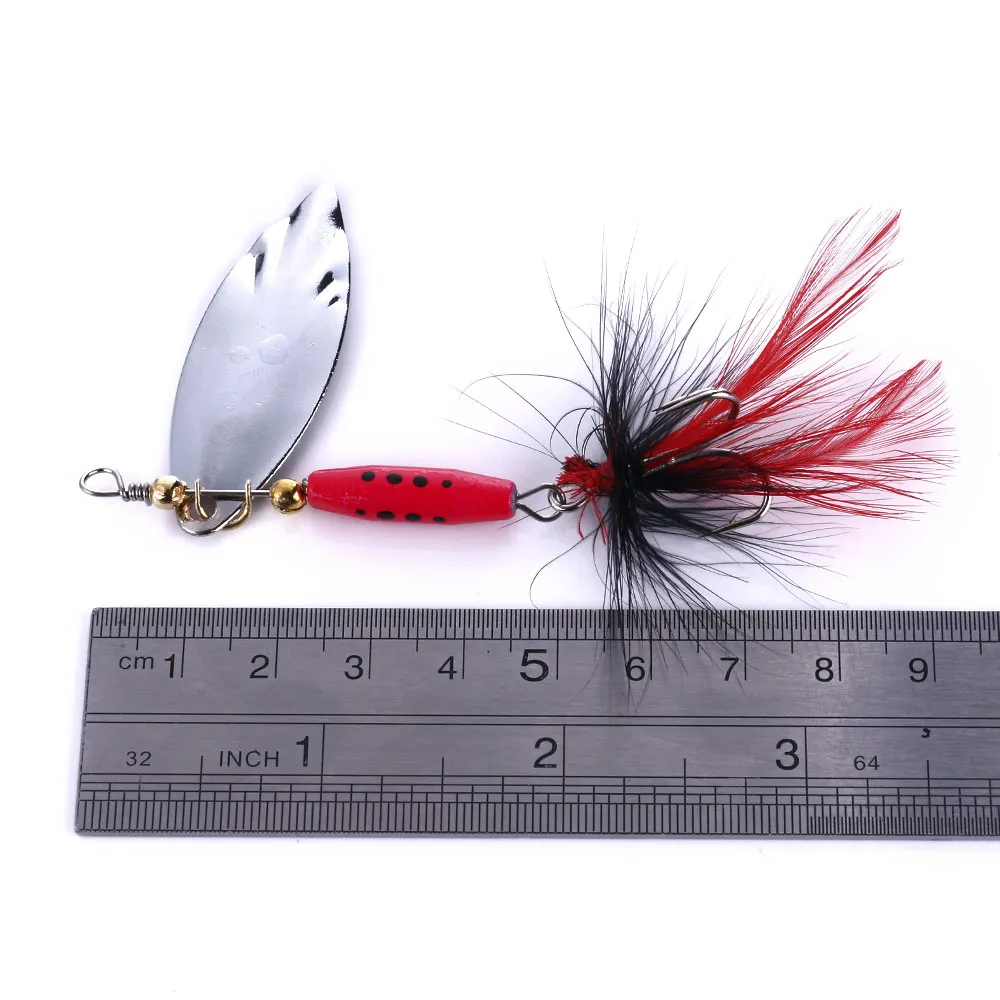 Hengjia spinnerbaits difícil Metal Blade lantejoulas pesca iscas rotadores colheres iscas pesca sete centímetros pesca 8,4g