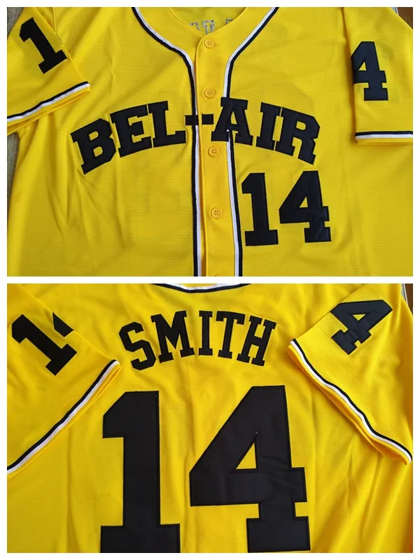 Personalizado Fresh Prince Will Smith Carlton Banks Bel-Air Academy Baseball Jersey Stitch costurado qualquer nome e número