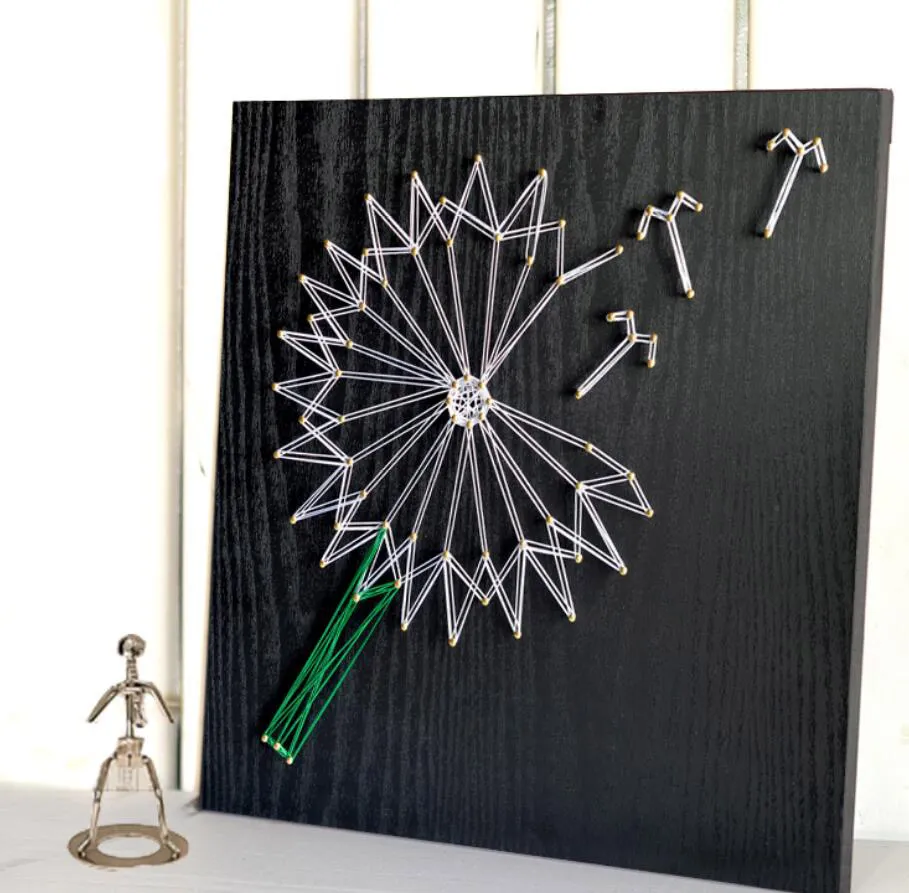 Handmade Dandelion 3D String Art Kit DIY Wedding Decor, Green Nail & Thread Craft Set For Home Decoration From Super_sports, $40.21 | DHgate.Com handmade-dandelion-3d-string-art-kit-diy-wedding-decor-green-nail-thread-craft-set-for-home-decoration-from-super-sports-40-21-dhgate-com