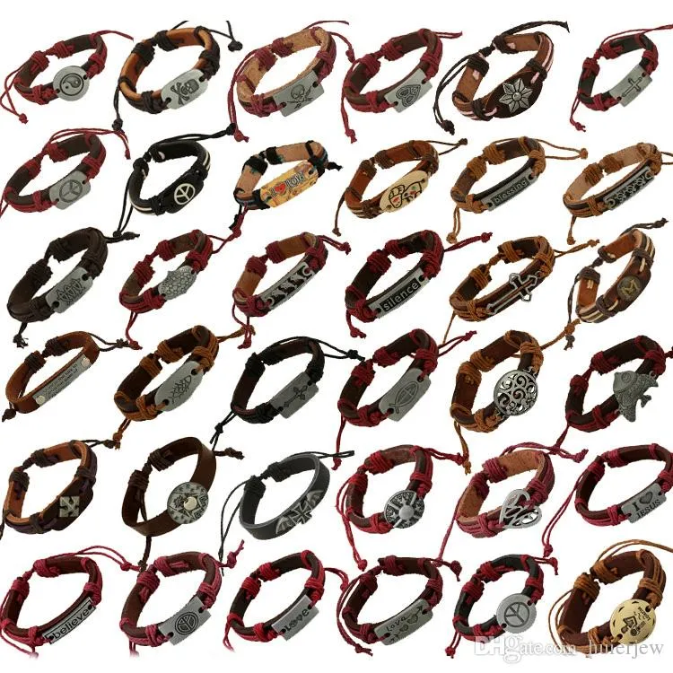 Bracelets à breloques Breloques croisées Bracelets en cuir Bracelets bracelet de mode pour femmes hommes Bijoux Bracelet en cuir