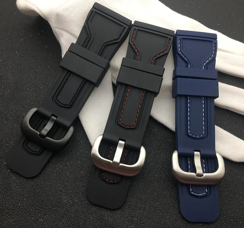 Toppkvalitet 28mm män Watchband för sju på fredag ​​Rem Silikon Rubber Watch Accessories Watertofal Wrist Band Armband Belt2779
