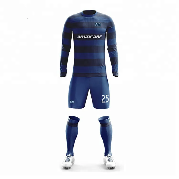 Benutzerdefinierte Langarm Sublimationstrikot Fu balltrikot Fu ballsets g nstige Fu balltrikots Uniform