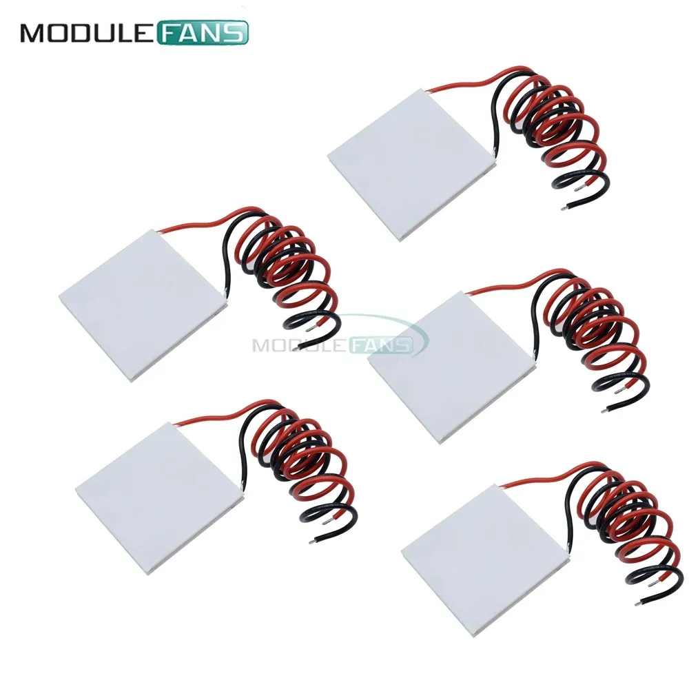 Freeshipping 5pcs 40x40mm 40x40 TEC1-12715 TEC1 TEC 12715ヒートシンクヒートシンク熱電冷却器の冷却ペルチェプレートモジュール40 * 40mm