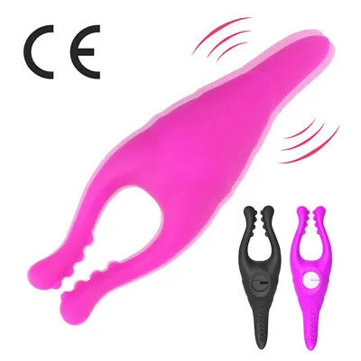 Vibrating Rabbit Clamps Sex Nipple Massager Clitoris Stimulator Love Toy A653