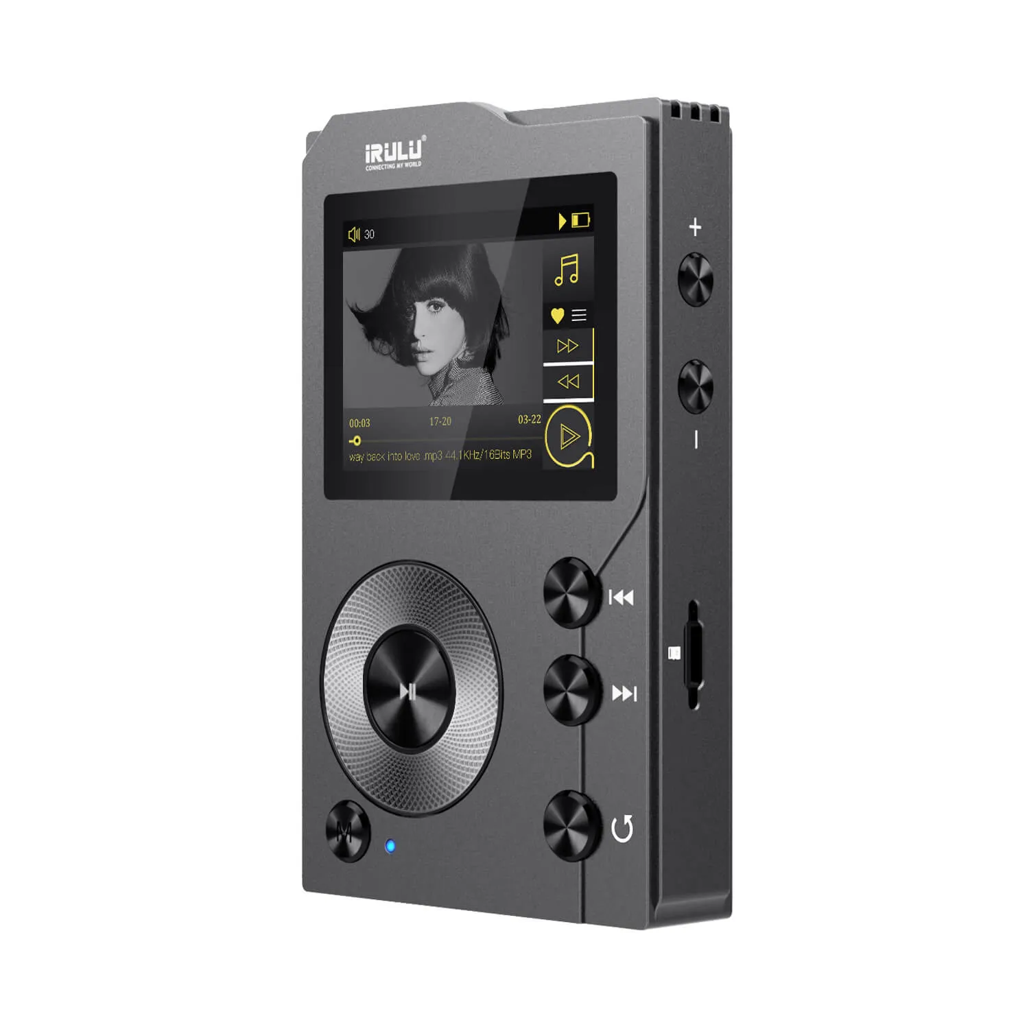 Atacadista iRULU F20 HiFi Lossless Mp3 Player com Bluetooth: DSD alta resolução Digital Audio Music Player com cartão de memória de 16GB