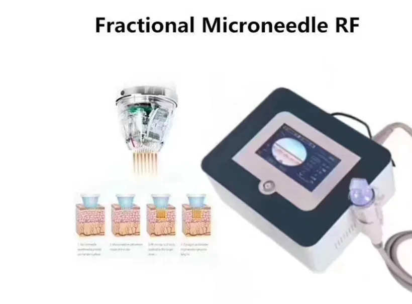 Máquina Fracionária Portátil RF Microneedle Elevador Facial Ouro Micro Agulha Acne Cicatriz Sectar Tratamento De Remoção Beleza