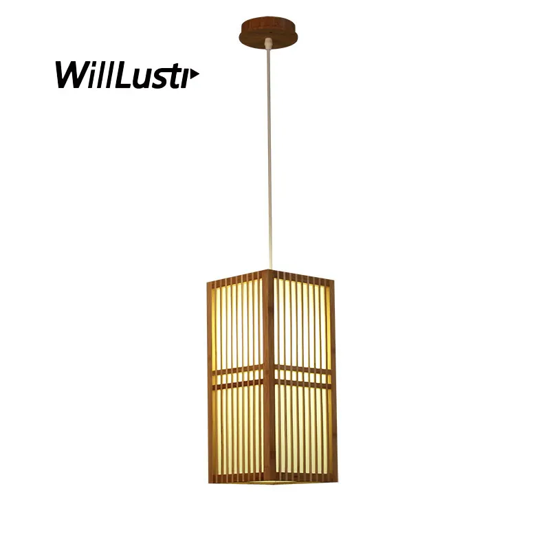 Handmade Japanese Bamboo Lantern Bamboo Rattan Pendant Light For