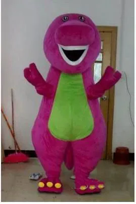 2019 Discount vente d'usine Barney Dinosaure Costume De Mascotte Film Personnage Barney Dinosaure Costumes Déguisements Taille Adulte