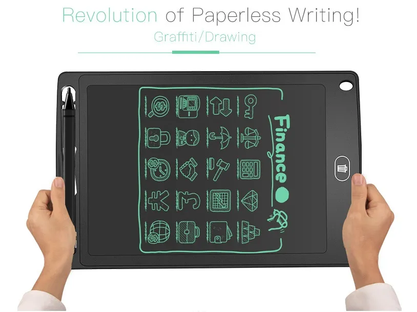 TOP qualité 8.5 pouces LCD tablettes d'écriture mémo dessin tablette cartes graphiques électroniques pour enfants bloc-notes numérique avec stylo pour bureau à domicile