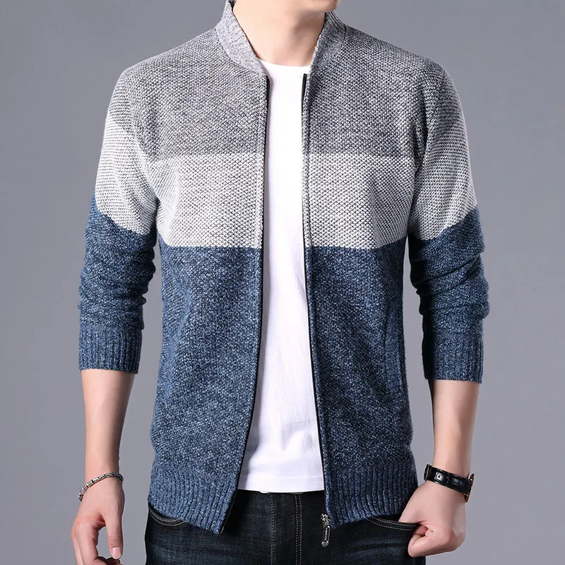 Mens Sweaters Solid Color Thick Fashion 