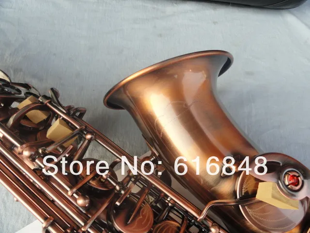 Unbranded Unique Red Archaize Copper Alto Saxophone Eb Tune E Flat Brass Musical Instruments Sax with Case Mouthpiece Free Shipping