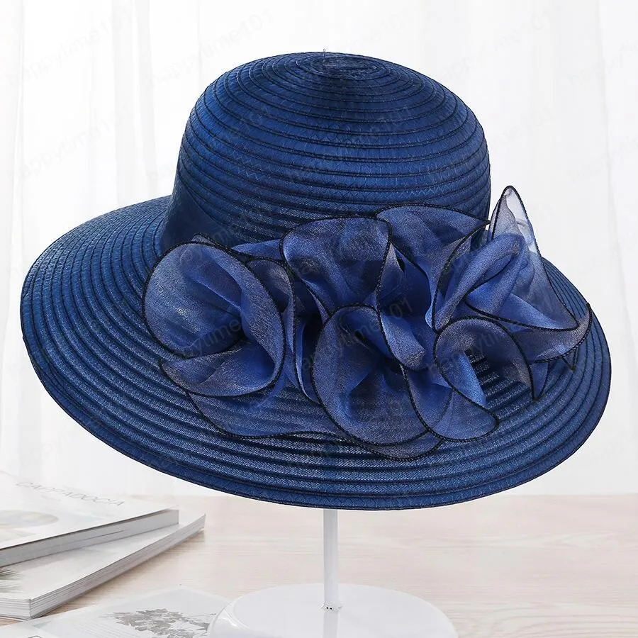 New Summer Large Brim Beach Sun Hats For Women UV Protection Women Caps Hat  Style Fashion Ladys Flowers Sun Hat From 6,59 €