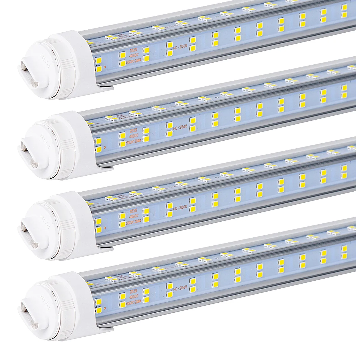 20 PCS-R17D/HO 8FT LED-lamp - Roterend V-vormig, 5000K/6000K 120W, 13000LM, 110W Equivalent F96T12/DW/HO, doorzichtig deksel, T8/T10/T12-vervanging